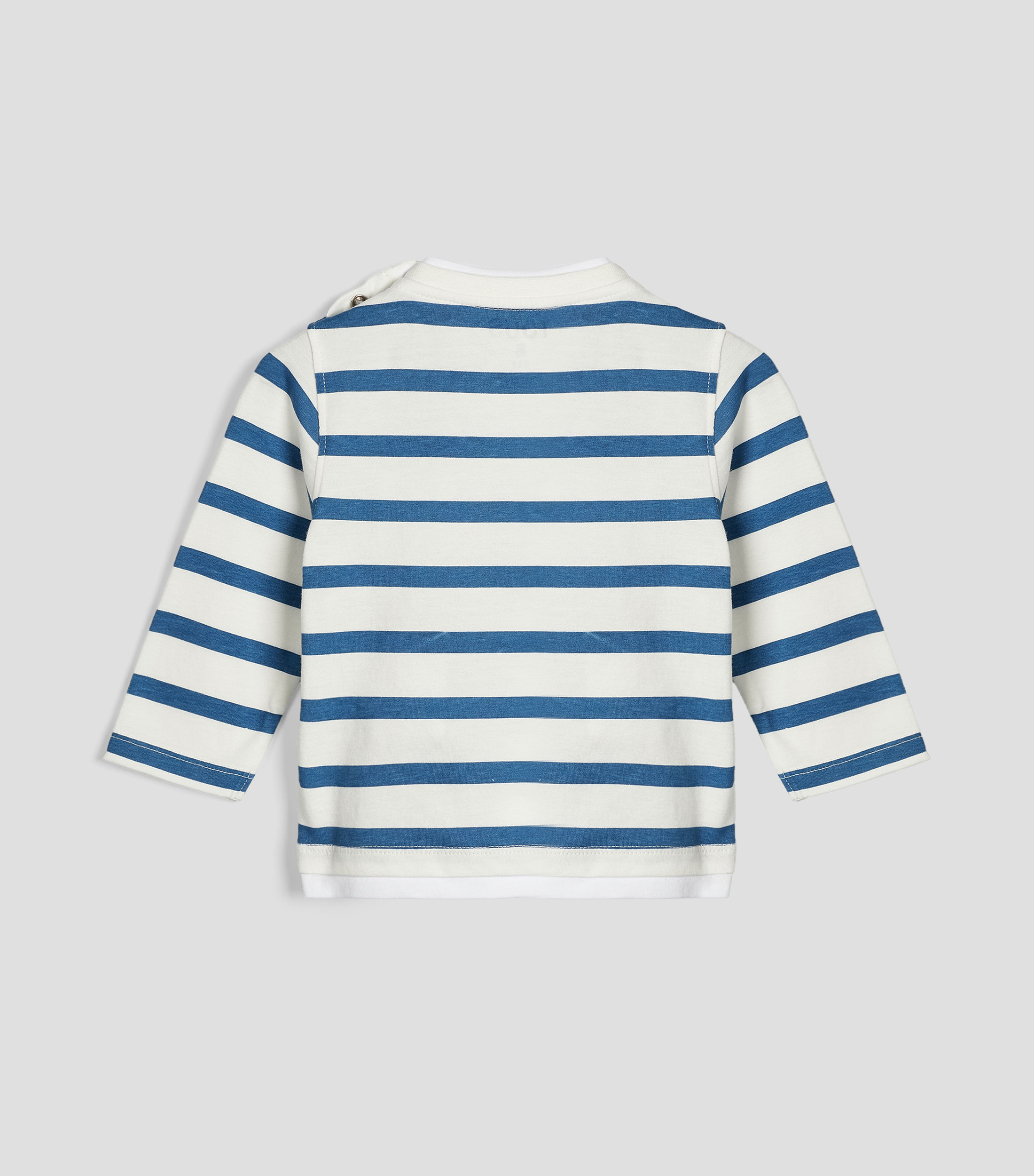 Playera cuello redondo manga larga rayas Bebé